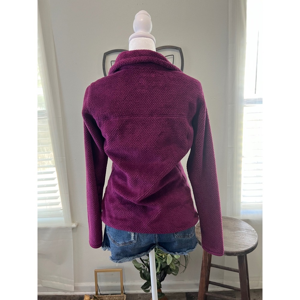 Patagonia Women's Small Purple Fleece Snap Pullover Synchilla Style Pocket - Picture 2 of 6